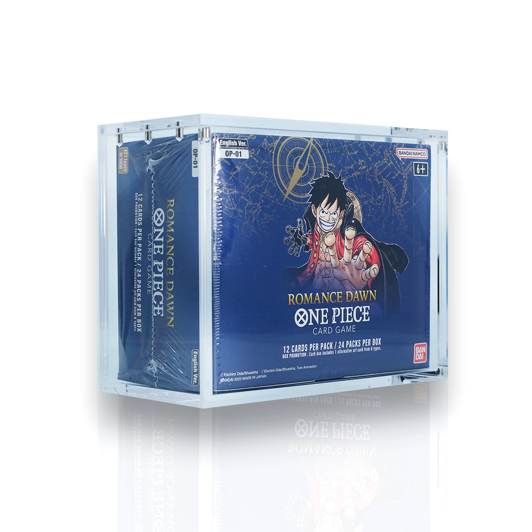 One Piece English Booster Box Acrylic Display Protector Case All Sizes OP01-17